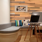 Brown Holey Wood Wall Planks (6 Planks // 10 sq. feet area)