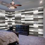 Black/White/Whitewash Mixed Colors Wood Wall Planks (6 Planks // 10 sq. feet area)