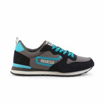 River Unisex Sneakers // Black + Gray + Teal (Euro: 45)