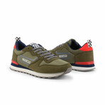 Peyton Unisex Sneakers // Olive + Red (Euro: 38)