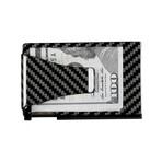 Real Carbon Fiber Cash & Card Slim Wallet // Black