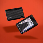 Real Carbon Fiber Cash & Card Slim Wallet // Black