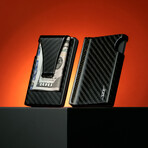 Real Carbon Fiber Cash & Card Slim Wallet // Black