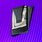 Real Carbon Fiber Cash & Card Slim Wallet // Black