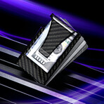 Real Carbon Fiber Cash & Card Slim Wallet // Black