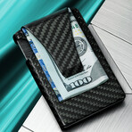 Real Carbon Fiber Cash & Card Slim Wallet // Black