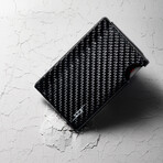 Real Carbon Fiber Cash & Card Slim Wallet // Black