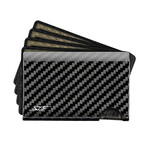 Real Carbon Fiber Cash & Card Slim Wallet // Black