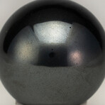 Genuine Polished Hematite Sphere With Acrylic Display Stand