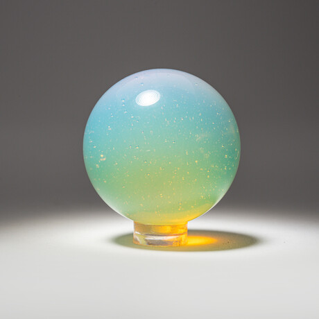 Genuine Polished Opalite Sphere With Acrylic Display Stand // 116g