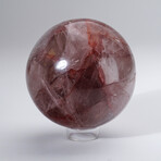 Genuine Polished Strawberry Quartz Sphere With Acrylic Display Stand