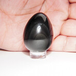 Genuine Rainbow Obsidian Egg With Acrylic Display Stand