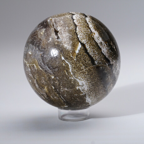 Genuine Polished Ocean Jasper Sphere With Acrylic Display Stand