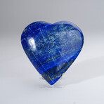 Genuine Polished Lapis Lazuli Heart With Acrylic Display Stand // 1lb