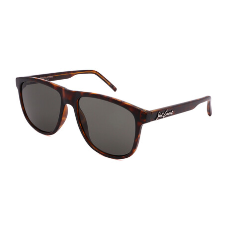 Saint Laurent // Men's SL334-002 Sunglasses // Dark Havana + Gray