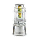 Bungalow Beverage Dispenser With Ice Insert, Fruit Infuser, And Galvanized Base // 2.4 GAL