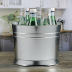 Bungalow Beverage Dispenser With Ice Insert, Fruit Infuser, And Galvanized Base // 2.4 GAL