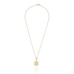 Estate // 18K Yellow Gold Lemon Topaz + Diamond Necklace // 16"// Pre-owned