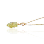 Estate // 18K Yellow Gold Lemon Topaz + Diamond Necklace // 16"// Pre-owned