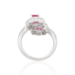 Estate // Platinum Diamond + Ruby Ring // Ring Size: 5.5// Pre-owned