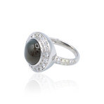 Estate // Platinum Diamond + Cats Eye Ring // Ring Size: 6.5// Pre-owned