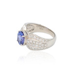 Estate // Platinum Diamond Tanzanite Ring // Ring Size: 7// Pre-owned