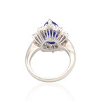 Estate Platinum Diamond + Tanzanite Ring // Ring Size: 5.75// Pre-Owned
