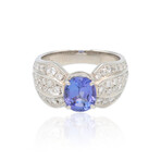 Estate // Platinum Diamond Tanzanite Ring // Ring Size: 7// Pre-owned