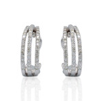 18K White Gold Diamond Earrings// Pre-Owned