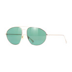 Men's Cobra Pilot Sunglasses // Gold + Green