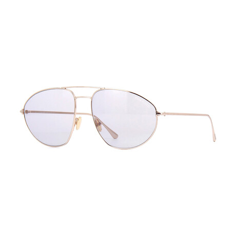 Men's Cobra Pilot Sunglasses // Rose Gold + Gray