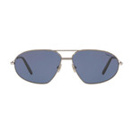 Men's Bradford Aviator Sunglasses // Gunmetal + Blue