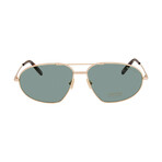 Men's Bradford Aviator Sunglasses // Gold + Green