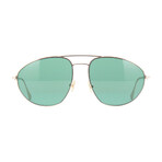 Men's Cobra Pilot Sunglasses // Gold + Green
