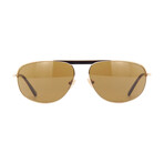 Men's Gabe Geometric Sunglasses // Shiny Rose Gold + Gold