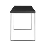 Dillon Desk // Matte Anthracite + Brushed Stainless Steel Base