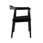 Hannu Armchair // Matte Black + Black Seat Rope