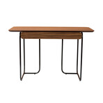 Halle Desk // American Walnut + Black Steel Legs
