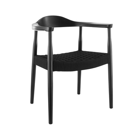 Hannu Armchair // Matte Black + Black Seat Rope