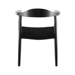 Hannu Armchair // Matte Black + Black Seat Rope