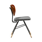 Miriam Side Chair // Natural/Gray + Black // Set of 2