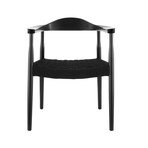 Hannu Armchair // Matte Black + Black Seat Rope