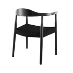 Hannu Armchair // Matte Black + Black Seat Rope