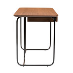 Halle Desk // American Walnut + Black Steel Legs
