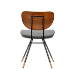 Miriam Side Chair // Natural/Gray + Black // Set of 2