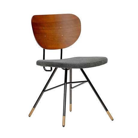 Miriam Side Chair // Natural/Gray + Black // Set of 2