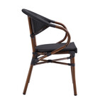 Jannie Stacking Armchair // Black + Brown // Set of 2