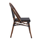 Jannie Stacking Side Chair // Black + Brown // Set of 2