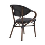 Jannie Stacking Armchair // Black + Brown // Set of 2