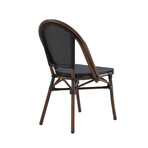 Jannie Stacking Side Chair // Black + Brown // Set of 2